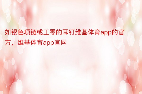 如银色项链或工零的耳钉维基体育app的官方，维基体育app官网