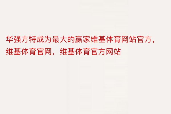 华强方特成为最大的赢家维基体育网站官方，维基体育官网，维基体育官方网站